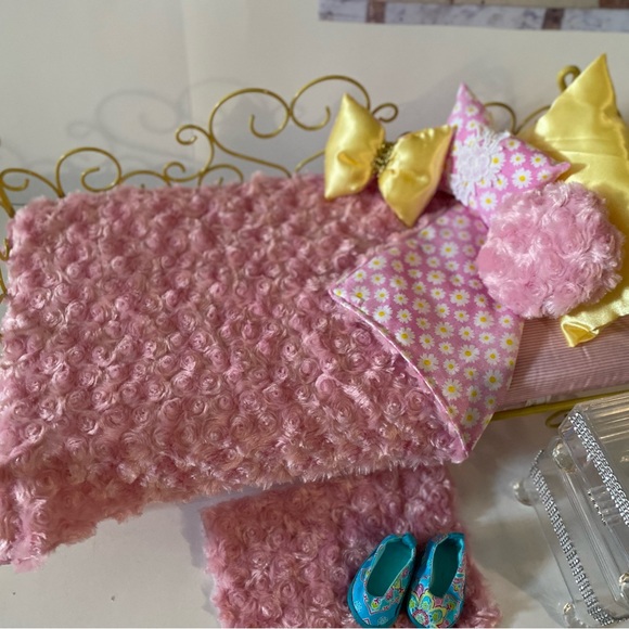 5 piece reversible minky doll bedding set - Picture 9 of 13